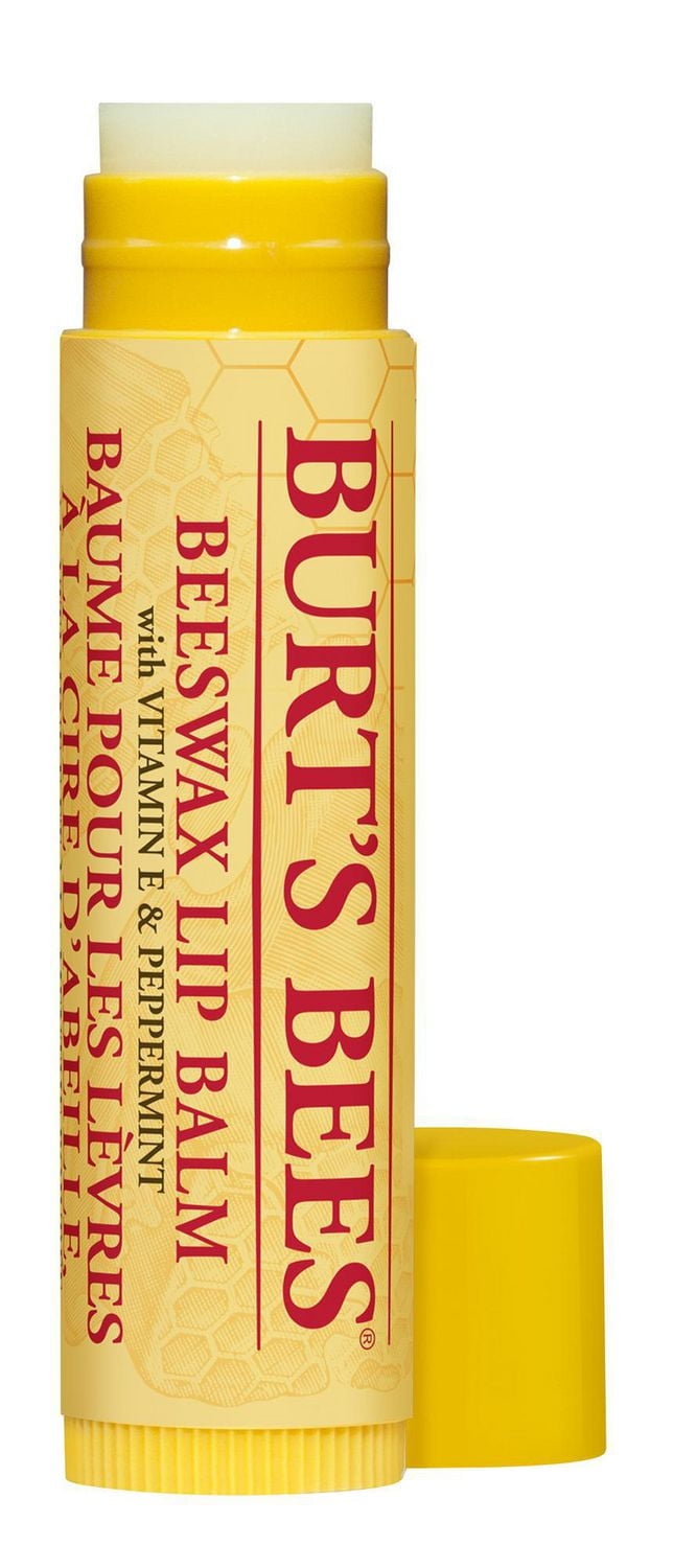 Burt's Bees Beeswax 100% Natural Moisturizing Lip Balm with Vitamin E and Peppermint Oil - 1 Tube