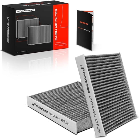 A-Premium 2-PC Cabin Air Filter with Activated Carbon Compatible with Lexus, Mazda & Toyota Models - Avalon, Camry, Corolla, Highlander, Prius, RAV4, Sienna, Venza, ES300h, UX200, RX350, RX450h