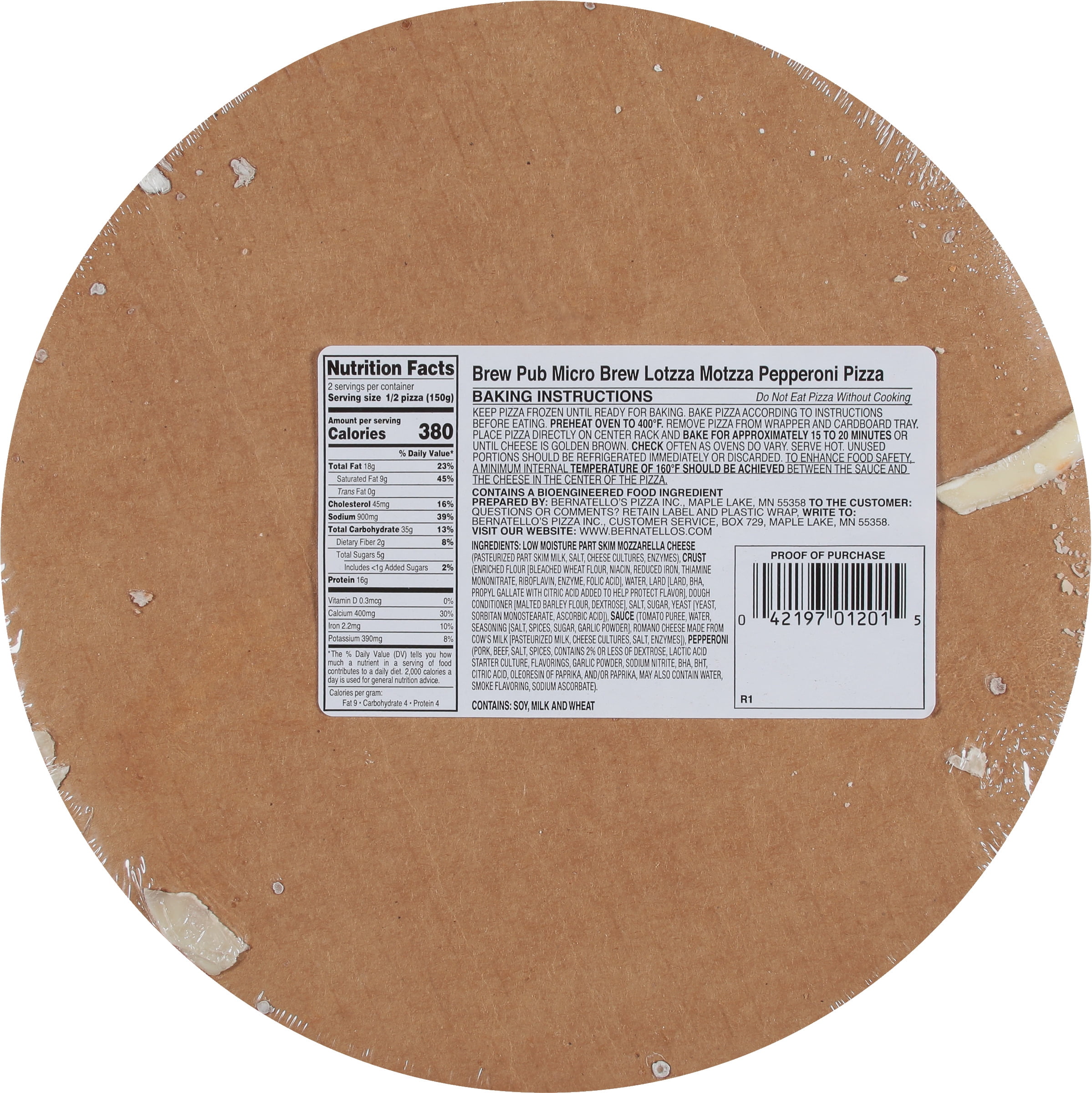 Brew Pub Micro Pepperoni Frozen Pizza 10.56oz