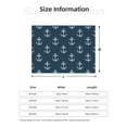 thumbnail image 2 of Throw Blanket for Couch, white Anchor navyblue vintage Super Soft Fuzzy Comfy Warm Throw Blanket, Cuteness Lightweight Cozy Plush Flannel Blanket & Throws for Sofa and Bed All Season, 2 of 5
