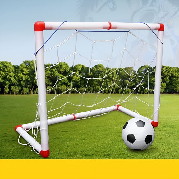 BESTSKY Toddler Football Goal Portable Soccer Goals Small Child White Mini Soccer Goals