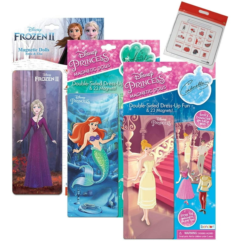 Disney Frozen Elsa & Anna Magnetic Paper Dolls Mini Fun Tin