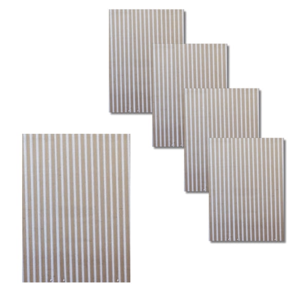 Dakota Tin Corrugated Metal Wainscoting Wall Panel 5-Pack - Galvalume (Silver) - 36" Height - 10' of Total Width