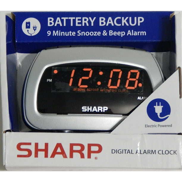 Sharp LED Alarm Clock_ Silver by Sharp
