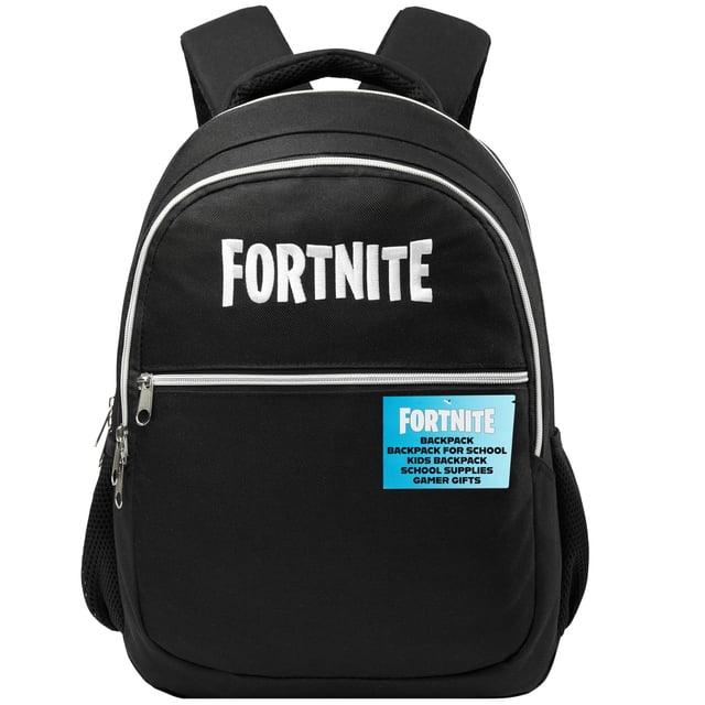 Mochila Fortnite para Niños y Adolescentes - Mochila Escolar Negra