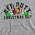 thumbnail image 2 of Off Duty Christmas Elf Unisex Adult Crewneck Sweatshirt, 2 of 5