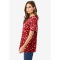 thumbnail image 3 of Woman Within Plus Size Perfect Printed Short-Sleeve Crewneck Tee, 3 of 6