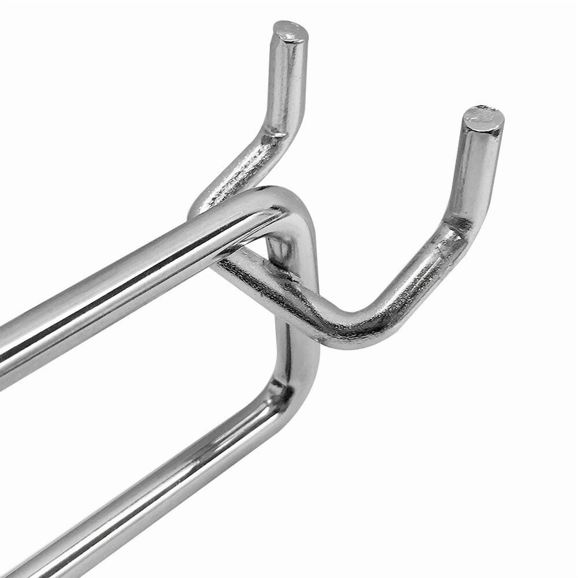 Zyler - 4'' Pegboard Flip End Scanner Hooks Slatgrid Slatwall Retail Store Display-4 Pc