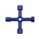 thumbnail image 1 of Llave multifunción CHAO 4 vías triangular cruzada gabinete eléctrico azul, 1 of 5