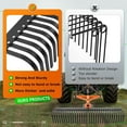 thumbnail image 3 of KOJEM 60 in Landscape Rake 3 Point Rake Fit for Category-1 Tractor 360 Degree Rotation Tow-Behind Garden Tool for Compact Tractors for Garden Farm Clearing Brush Raking Arenas 2 Package, 3 of 9