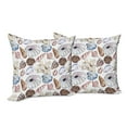 thumbnail image 6 of Ambesonne Colorful Throw Pillow Cover 2 Pack, Seashell Coral Reef, 16", Multicolor, 6 of 6