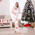 thumbnail image 6 of Valentine's Day Design Heart Adult onesie Pajamas, Crystal Velvet Ultra Soft Warm Jumpsuit for Men and Women, 6 of 7