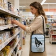 thumbnail image 7 of ROLKFUK Womens Casual Small Crossbody Bag Horse Print Purse with Adjustable Strap Lightweight Travel Shoulder Bag Multicolor Polyester, 7 of 7