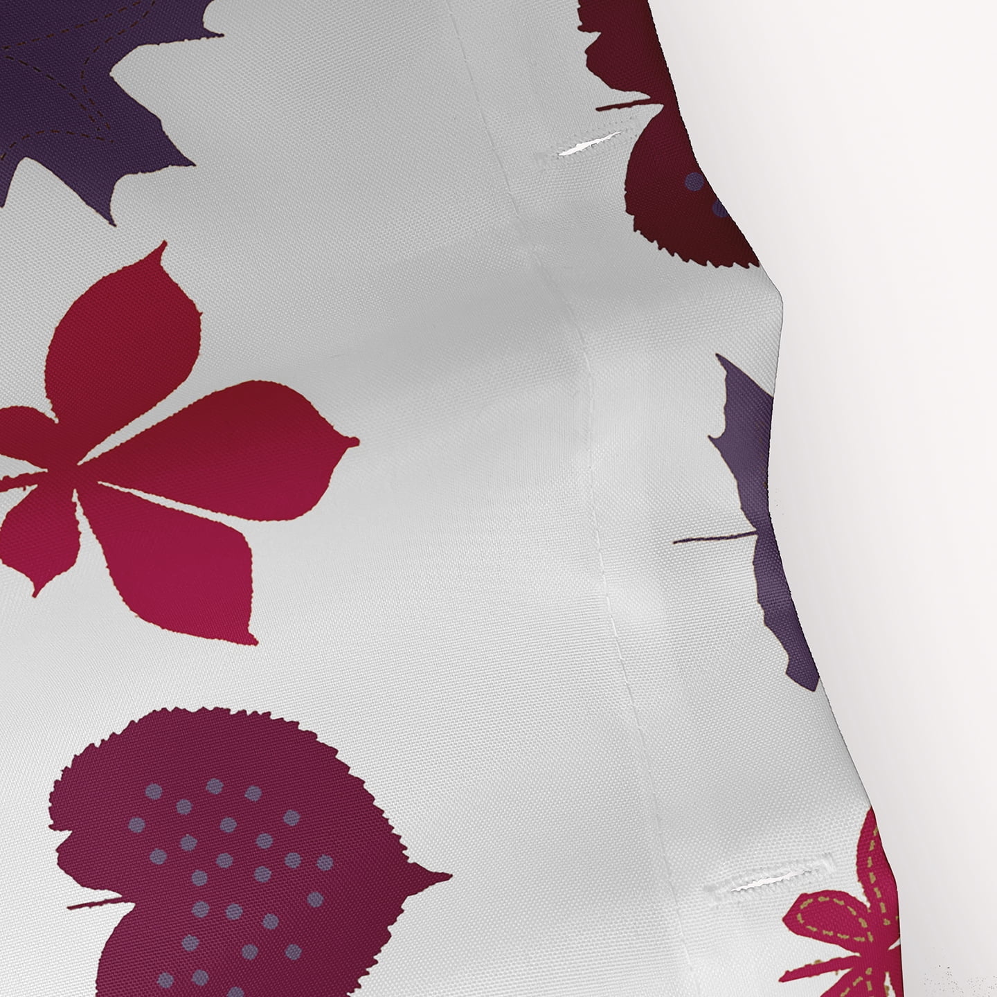 Simply Daisy 70" W x 73" L Leaf Stripe Polyester Shower Curtain, Plum [1 Ct]