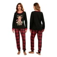 thumbnail image 4 of Aojekbee Family Christmas Pajamas Set Elk Print Long Sleeve Matching PJs Set Soft Sleepwear  for Women Men Kids Toddler Baby and Pet, 4 of 10