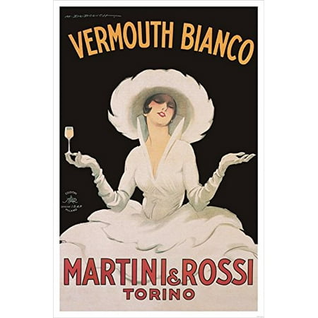 Vermouth Bianco Martini and Rossi by Marcello Dudovich 36x24 Art Print