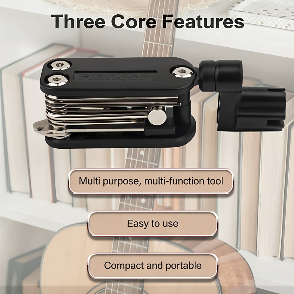 Compact 13 In 1 Musical Instrument With Multiple Screwdrivers for Guitar Bass And Effects Pedals Enduring