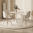 thumbnail image 2 of Table à Manger Moderne Ronde avec Base en Métal pour 4 Chaises, 2 of 6