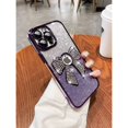 thumbnail image 4 of Glitter Rhinestone Butterfly Knot Anti-fall Phone Case Suitable For iPhone, 4 of 4