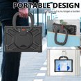 thumbnail image 4 of Designed for Microsoft Surface Pro 7 Plus, Pro 7, Pro 6, Pro 5th Gen (2017) (LTE), Pro 4 Rugged Military Drop Tested Case, Multi-Angle Kickstand Holder Hybrid Double Protection Portable Cover (Black), 4 of 9