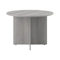 thumbnail image 2 of 42W Round Conference Table with Wood Base in Platinum Gray - Engineered Wood, 2 of 7