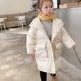 thumbnail image 2 of Hicidod Toddler Winter Jacket Long Light Thick Down Jacket Water-Resistant Windproof Fashion Solid Zipper Warm Cotton Girls Boys Jackets, 2 of 7