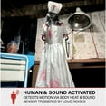 thumbnail image 5 of Haunted Hill Farm 5.2 Ft Animatronic Convulsing Nurse by Tekky Halloween Decoration with Motion-Activated Sounds, HHCONVULNRSE-1FLSA, 5 of 20