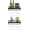 Black, variant on Wall Mounted Wine Rack Set of 2 Wood Rustic Wine Bottle Glass Floating Shelves with Stemware Hanger Modern Plants Photos Wine Display Storage Holder for Kitchen Dining Room Bar, 17 Inch