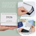 thumbnail image 4 of KOYPTL 8 Pcs Mini Desk Calendar 2026,Cute Desktop Calendar From Jan 2026 to Dec 2026,Small Standing Flip Calendar Thick Paper Twin-Wire Binding for Home Office School Supplies Gifts for Women Friends, 4 of 6
