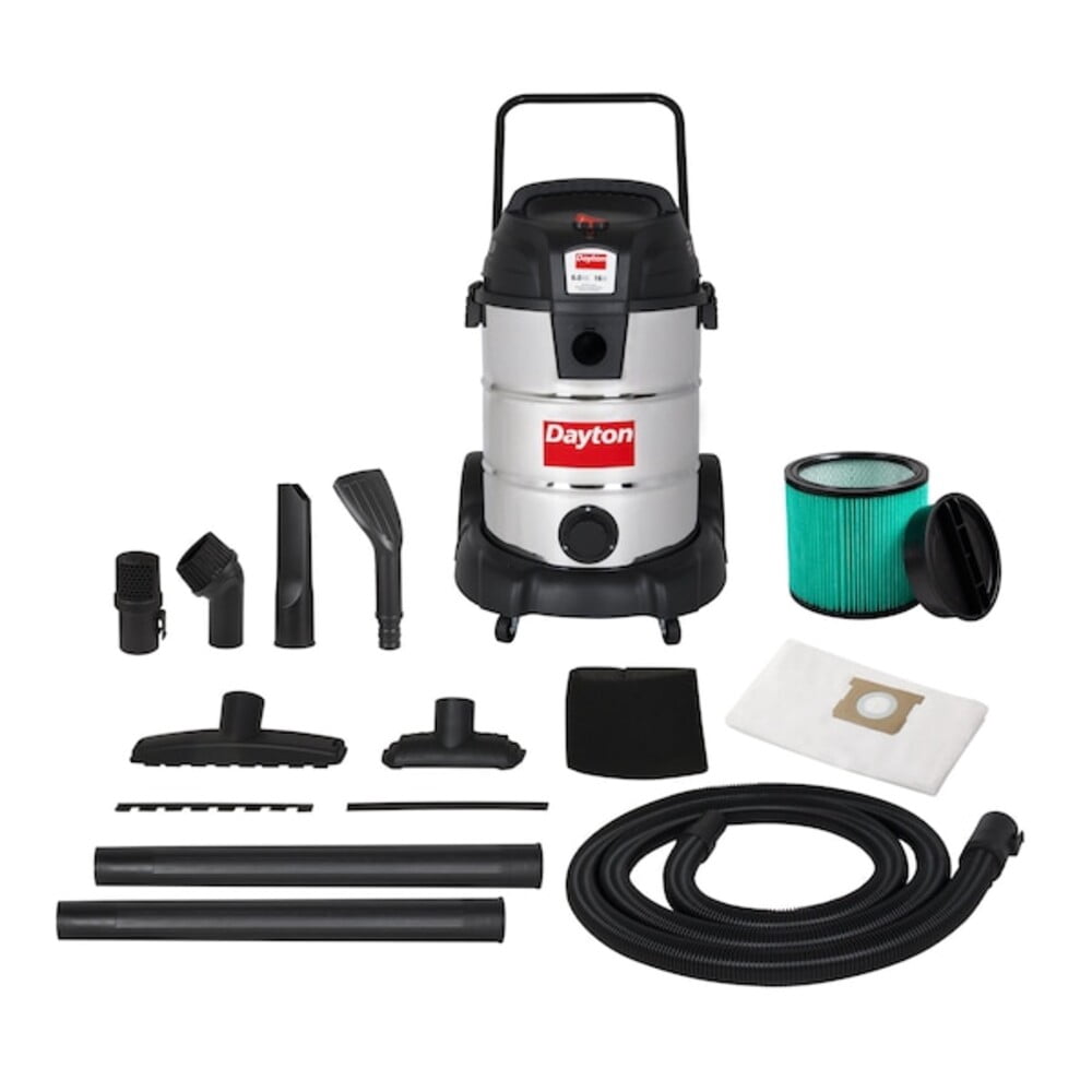 Dayton Shop Vacuum,30 in H,24 in L 61HV92
