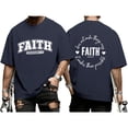 thumbnail image 2 of Ankishi Mens Christian T-Shirts Faith Ephesians 2 8 Crew Neck Religious Tshirts Short Sleeve Summer Tops for Streetwear, 2 of 7