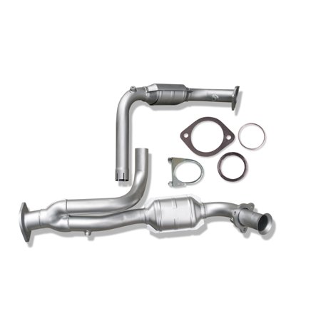 - Front Catalytic Converter Exhaust Manifold REPG960301 for Chevy 99-07 GMC Yukon Silverado 1500 2500 Truck Manifold Converters with Heat Shield