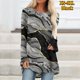 thumbnail image 1 of Camiseta de manga larga con estampado de rayas abstractas para mujer, ropa informal para vacaciones, diario, hogar, cuello redondo, básica, XS-8XL esencial, 1 of 4