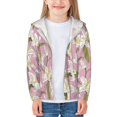 thumbnail image 3 of Kids Zip Up Hoodie for Boys Girls Toddler - Lilies Flowers Light Pink Lightweight Long Sleeve 18M Boys Girl Clothes, Sun Protection Windproof Jackets Hoodie Sweatshirt, 3 of 7