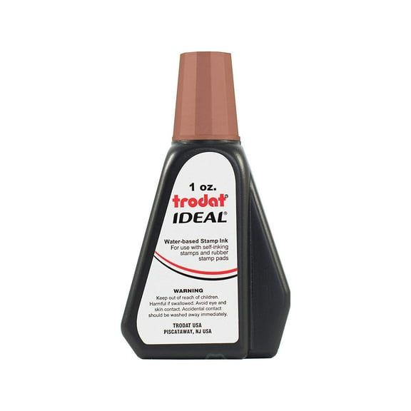 Ink for Self Inking Stamps, Brown, 1oz.