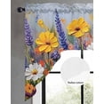 thumbnail image 2 of Vintage Floral Swag Valances for Windows, Small Curtains Drapes, Spring Oil Painting Abstract Botanical Kitchen Window Curtains Over Sink Window Treatment Valance for Bedroom/Bathroom 56"x36", 2 of 5