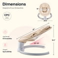 thumbnail image 5 of HARPPA Electric Baby Swing for Newborns with 10 Lullabies, 5 Sway Speed, Khaki, 5 of 8