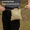 thumbnail image 5 of Derivemid Foraging Bag, Foraging Pouch Waxed Canvas Collapsible Bag, Water Resistant Storage Mushroom Foraging Bags Bushcraft Leather Belt Tool Pouch for Travel Outdoor Camping Hiking, 5 of 9