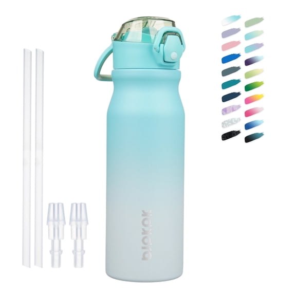 BJPKPK 25oz Stainless Steel Water Bottle with Straw, Insulated Water Bottle, Sea Salt