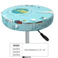 thumbnail image 4 of Naloa Travelling on Airplane Round Bar Stool Cushion Cover 12-14 inch, Fits Kitchen, Office, Restaurant Chairs - 12 inch, 4 of 7