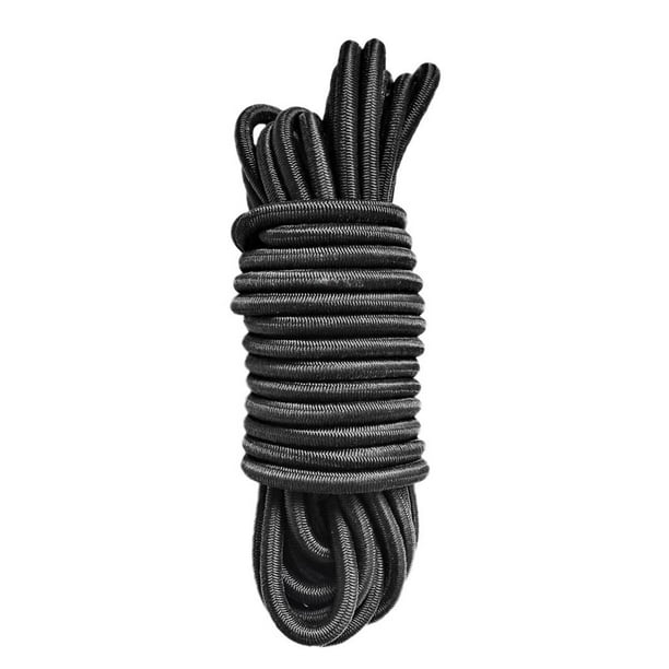 Luzkey 4mm X 10 Meters Strong Elastic Rope Shock Cord Tie Down Black Black