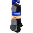 thumbnail image 2 of Gildan Men's Ultra Cotton No Show Tab Socks Black, 3 Pack, 2 of 4
