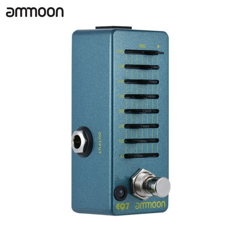 ammoon EQ7 Mini Guitar Equalizer Effect Pedal 7-Band EQ Aluminum Alloy Body True