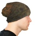 thumbnail image 6 of Beanie Hats for Men and Women, Fractal Future Brown Particles Patterns Adult Unisex Knit Hat Winter Warm Skull Cap, 6 of 7