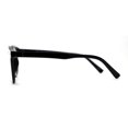 thumbnail image 4 of Hipster Round Horn Rim Inset Blue Light Filter Computer Lens Glasses Black, 4 of 4