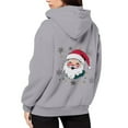 thumbnail image 5 of Christmas Zip Up Hoodies for Women Long Sleeve Xmas Santa Graphic Hooded Sweatshirt with Pockets Jacket Coat Outerwear, 5 of 7