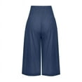 thumbnail image 4 of SDNall Womens Loose Wide Leg Pants High Waist Straight Pants Casual Pants, 4 of 9