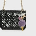 thumbnail image 2 of Unique Bargains 1 Pc Fashion Tassel Ice Cream Cone Handbag Charm Bag Accessories Purple, 2 of 5