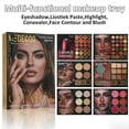 thumbnail image 7 of All-in-One Makeup Palette Book, Ideal Holiday & Anniversary Gift for Women. 24 Eyeshadows, 24 Lip Colors, 12 Shadows, 6 Highlighters, 6 Blushes, 7 Contours, Complete Beauty Kit, 7 of 7