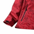 thumbnail image 4 of Lovskoo Women's Rain Jacket Technical Casual Waterproof Windbreaker Outdoor Couples Thin Jacket Lapel Zipper Loose Soft Top Long Sleeve Hooded Coat/Jacket Red, 4 of 6
